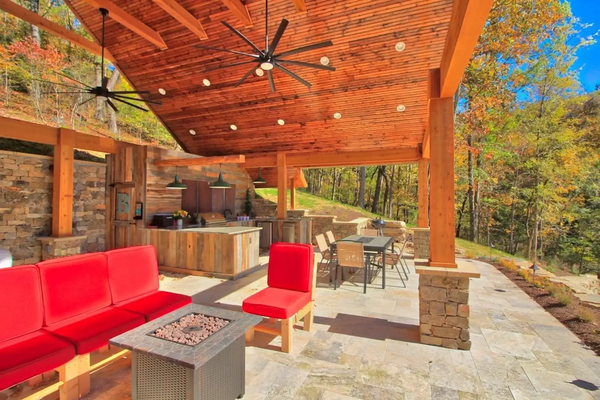 Cozy retreat for outdoor gathering 