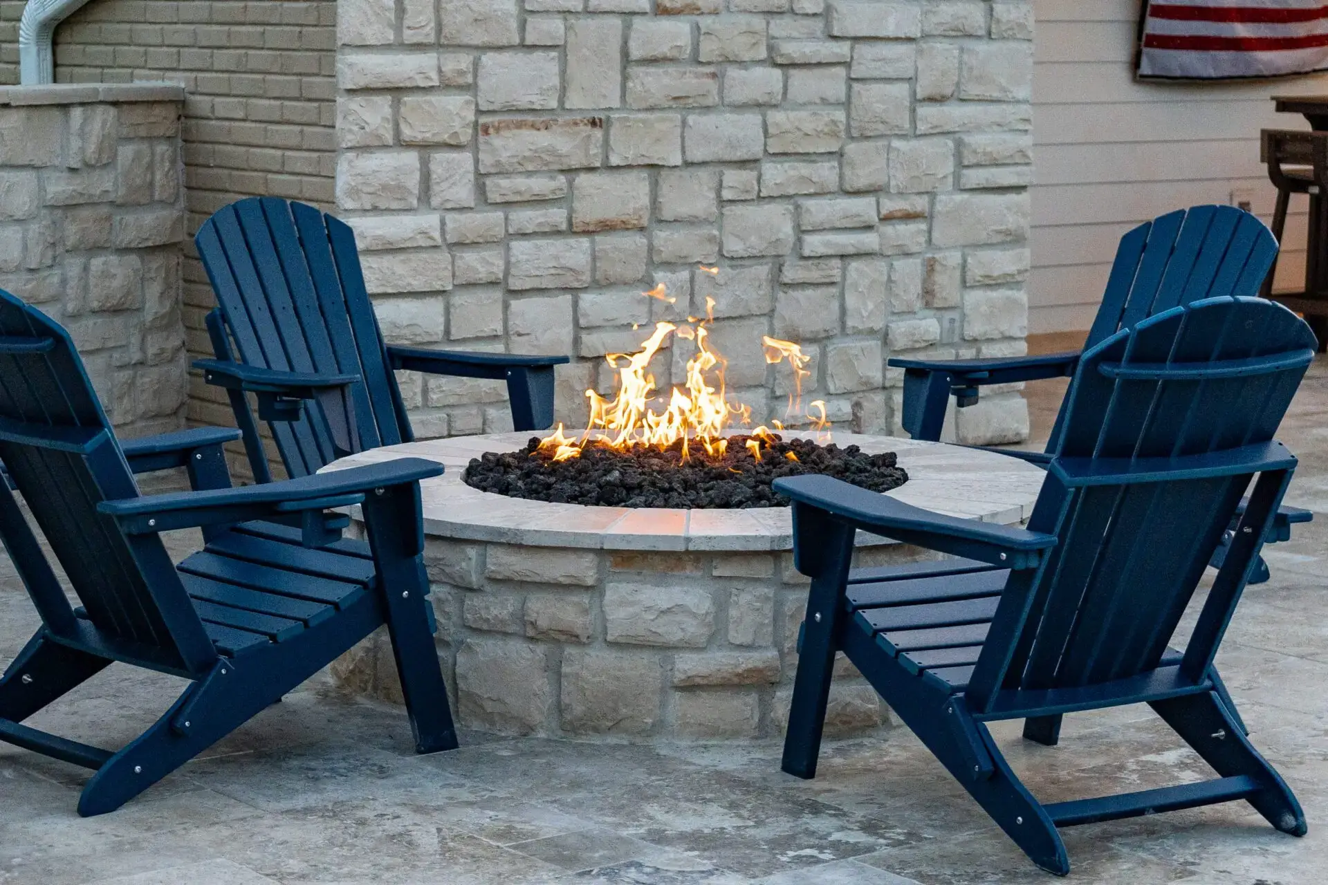 Vintage outdoor living area