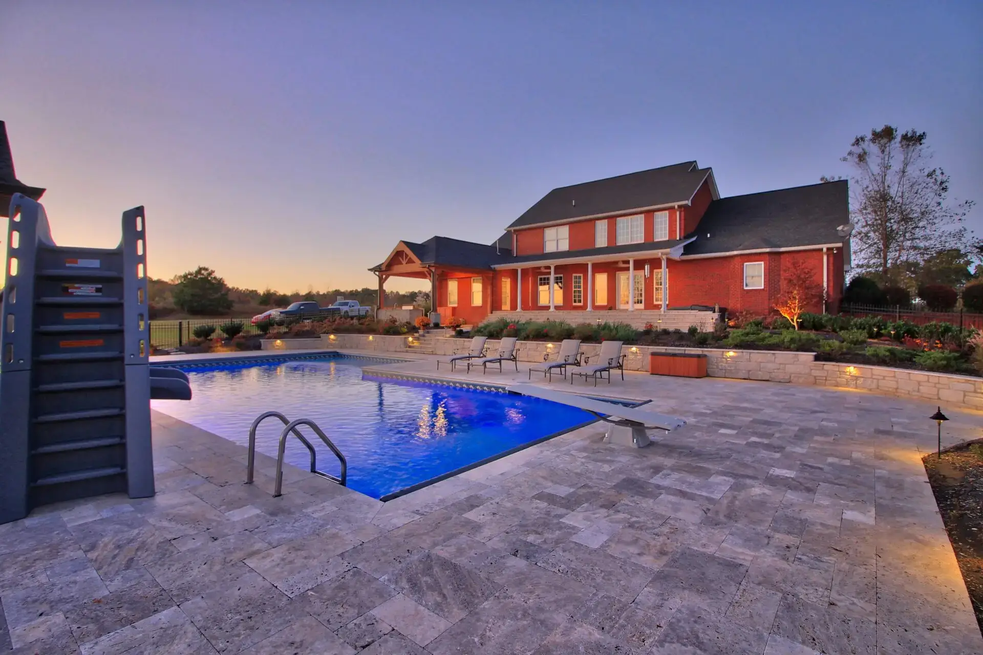 Relaxing and refreshing swimming pool outdoor
