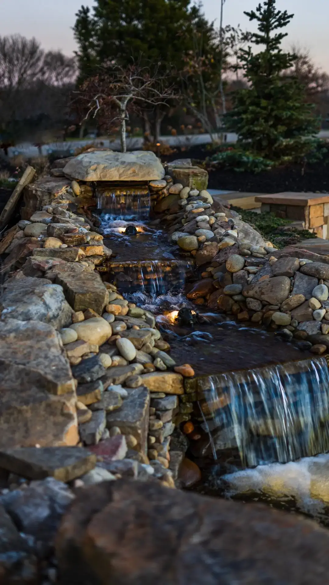 Landscaping design with water features